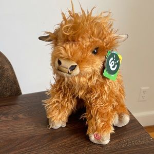 Living Nature Soft Toy Highland Cow Plush with Sounds